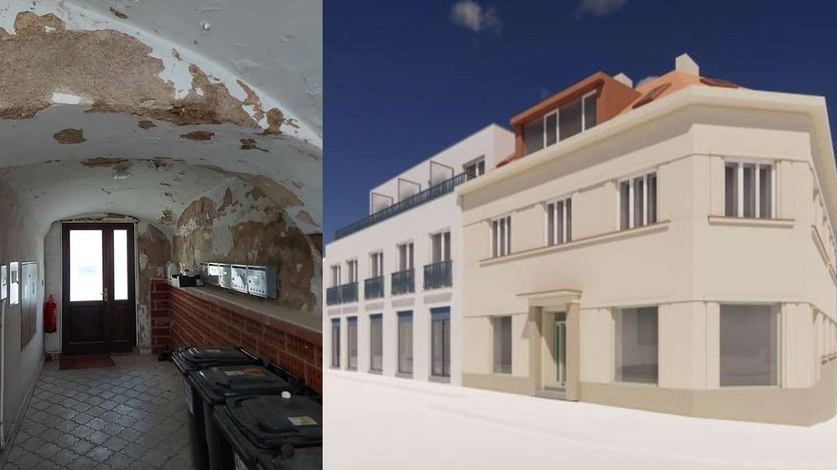 Buštěhrad rekonstrukce pošty, sociální bydlení, ordinace